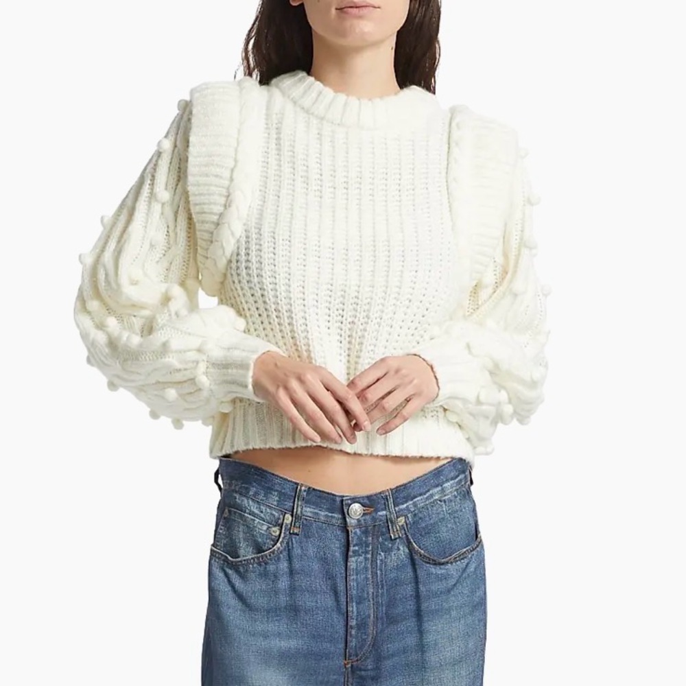 FARM Rio Off-white Braided Sweater - Picture 2 of 6